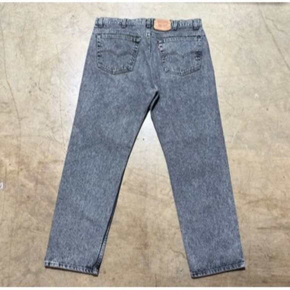 Vintage 90s Levis Jeans 505 Black Stone Wash Straight Leg Regular Denim 40x31 - Picture 1 of 14